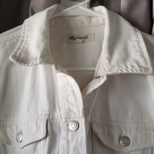 Madewell white denim jacket
